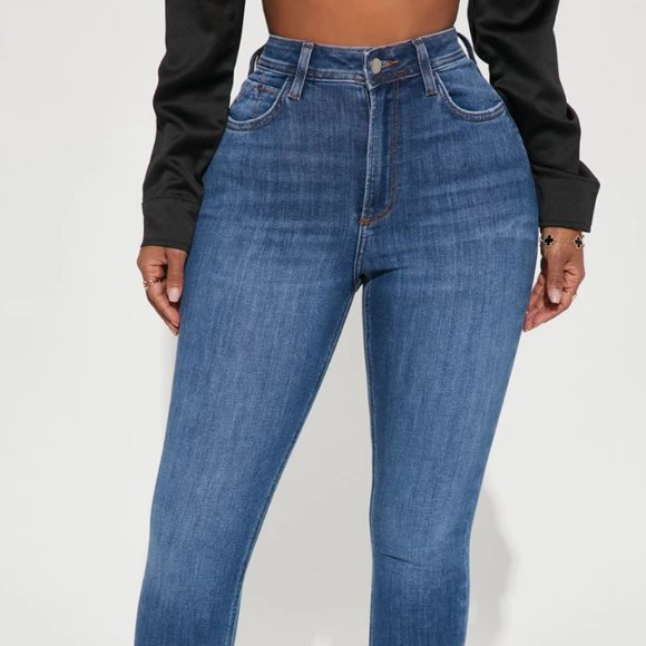 Deluxe Super Stretch High Rise Skinny Jean - Medium Wash - FASHION NOVA - Picture 9 of 11